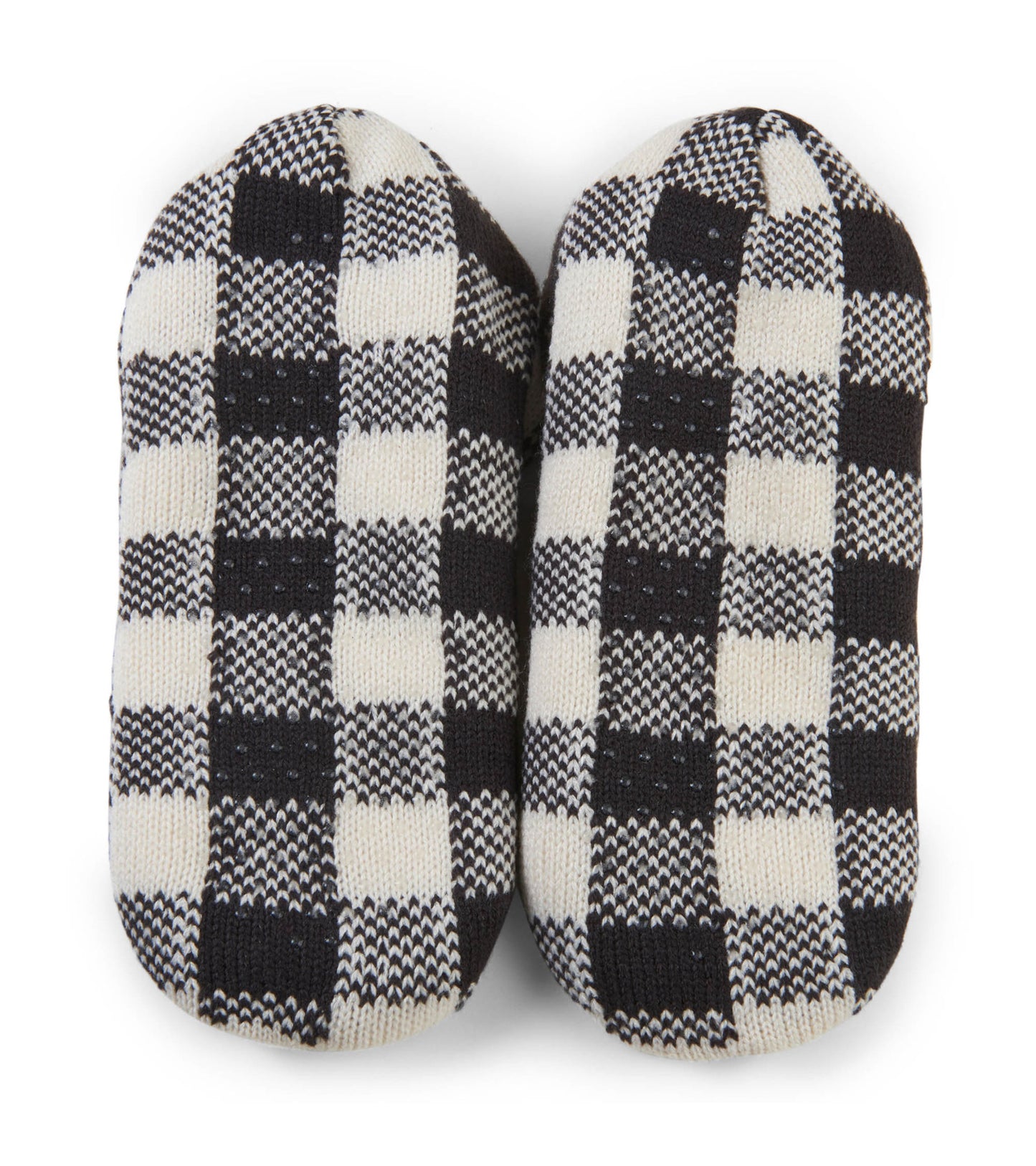 Cream Plaid Women's Warm And Cozy Slippers