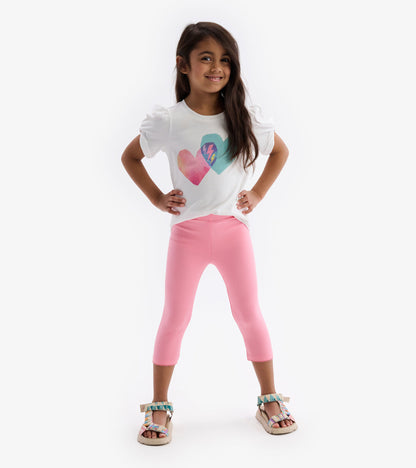 Girls Light Pink Leggings