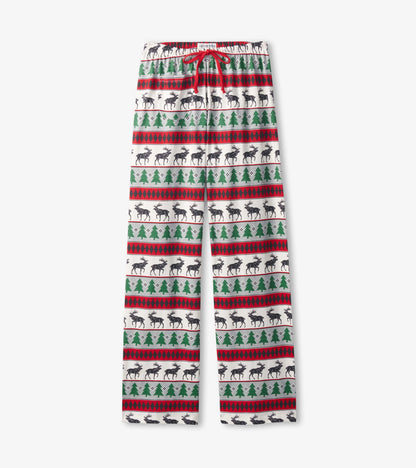 Women's Elk Fair Isle Jersey Pajama Pants