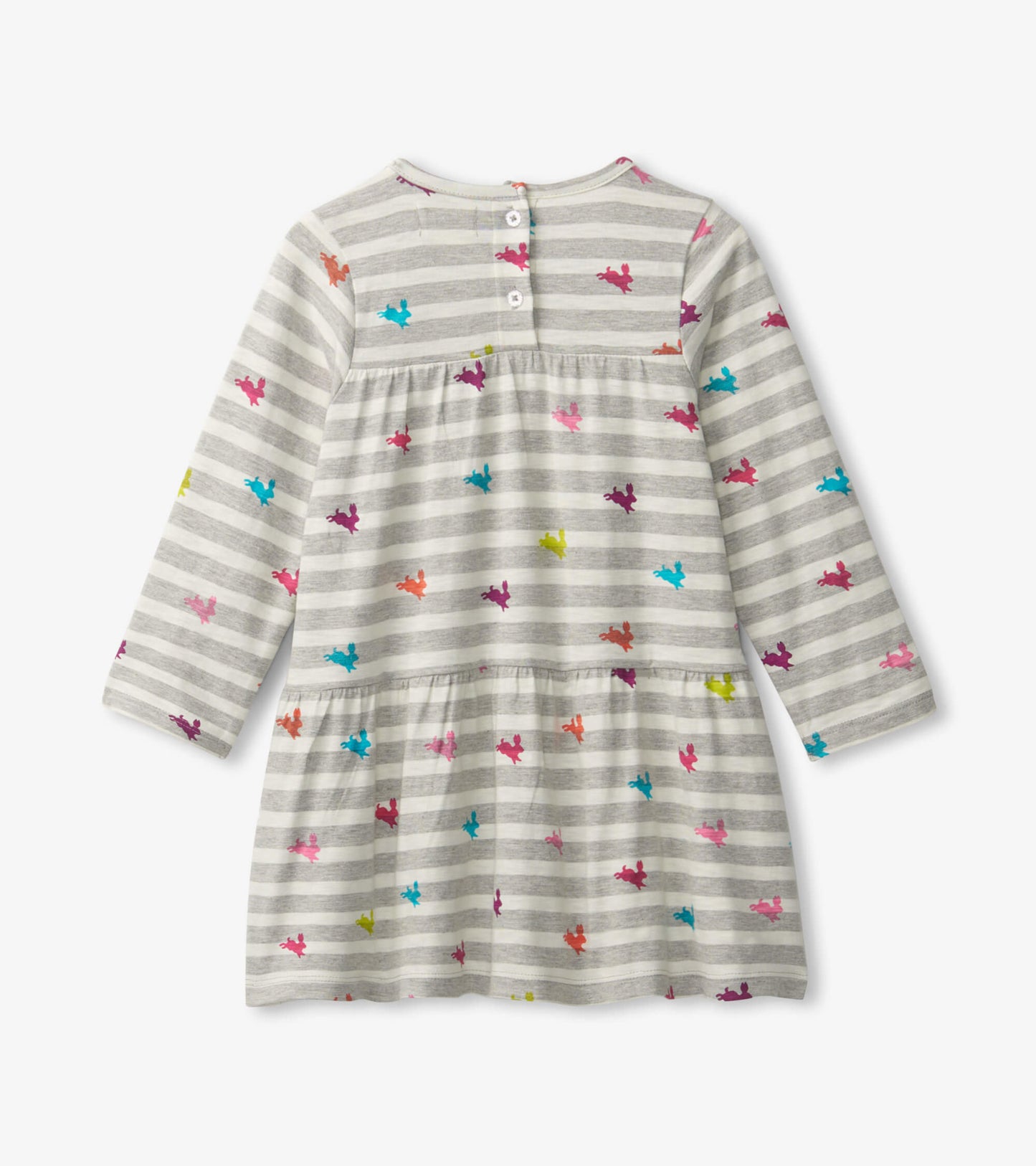 Rainbow Bunnies Tiered Dress