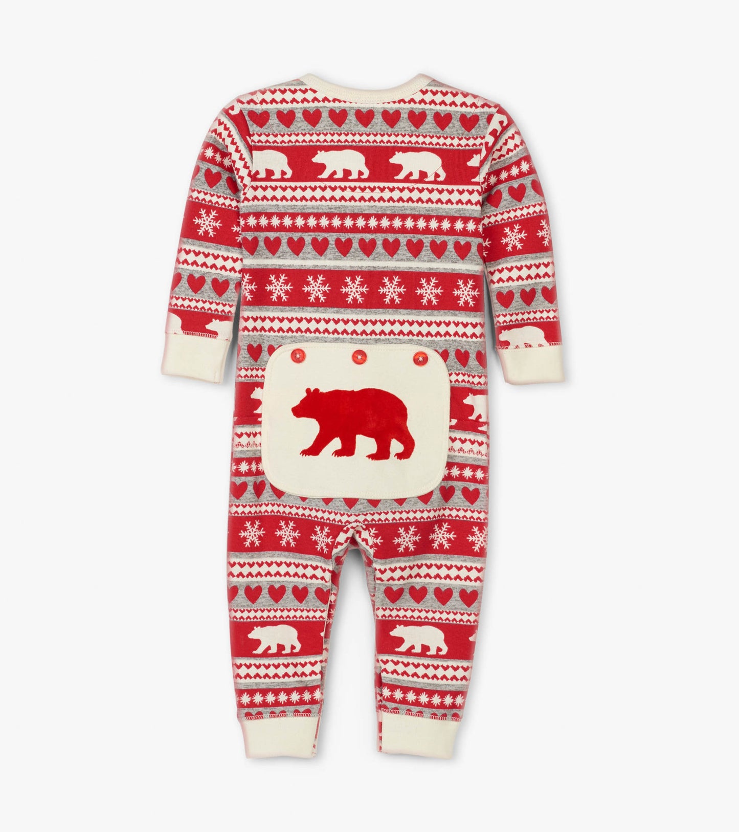 Fair Isle Bear Baby Union Suit