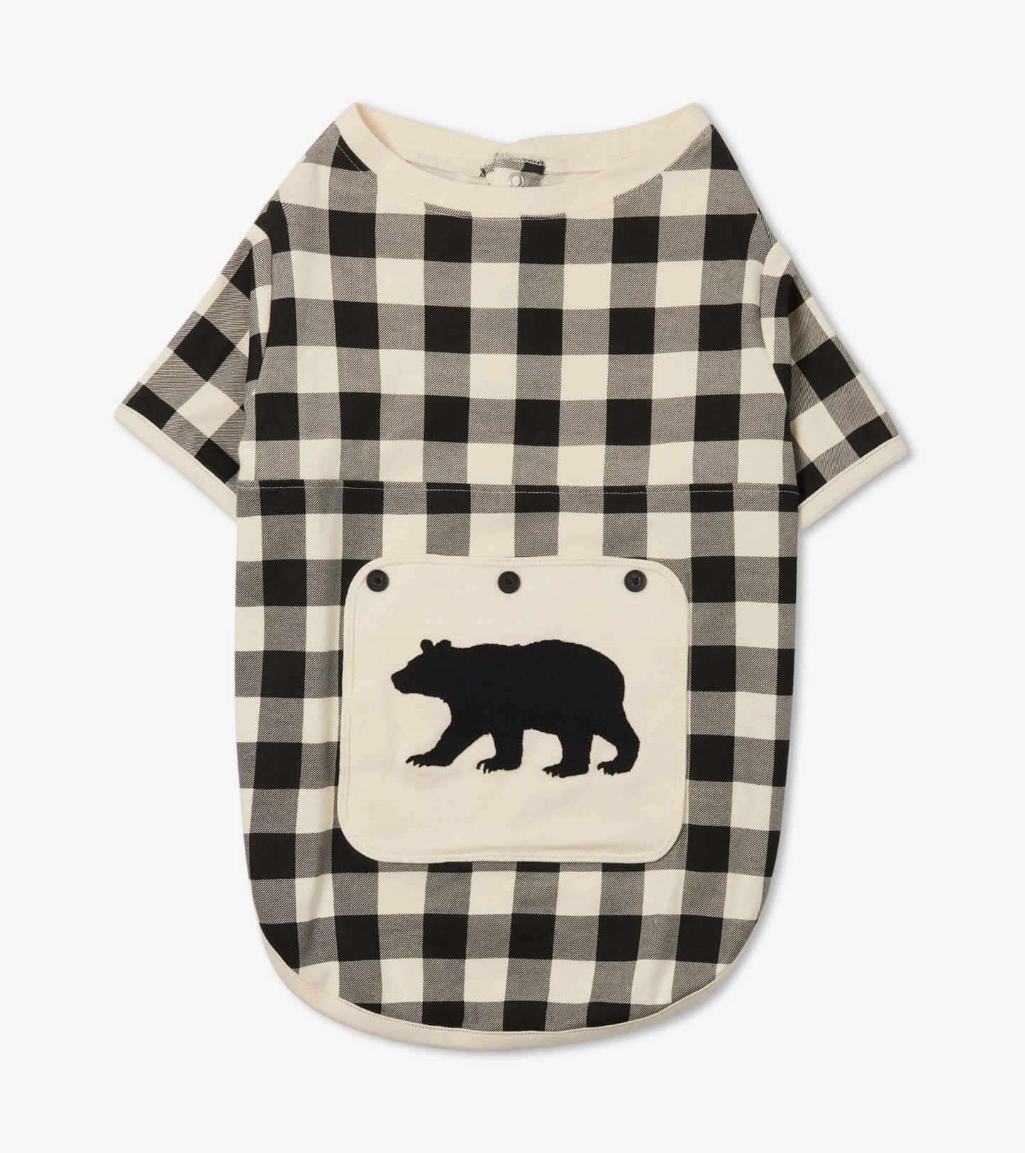 Cream Plaid Dog Tee