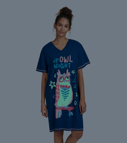 Up Owl Night Women's Sleepshirt