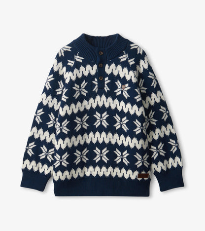 Boys Winter Knit Mock Neck Sweater