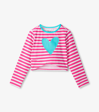 Girls Candy Stripes Cross Over Cover-Up