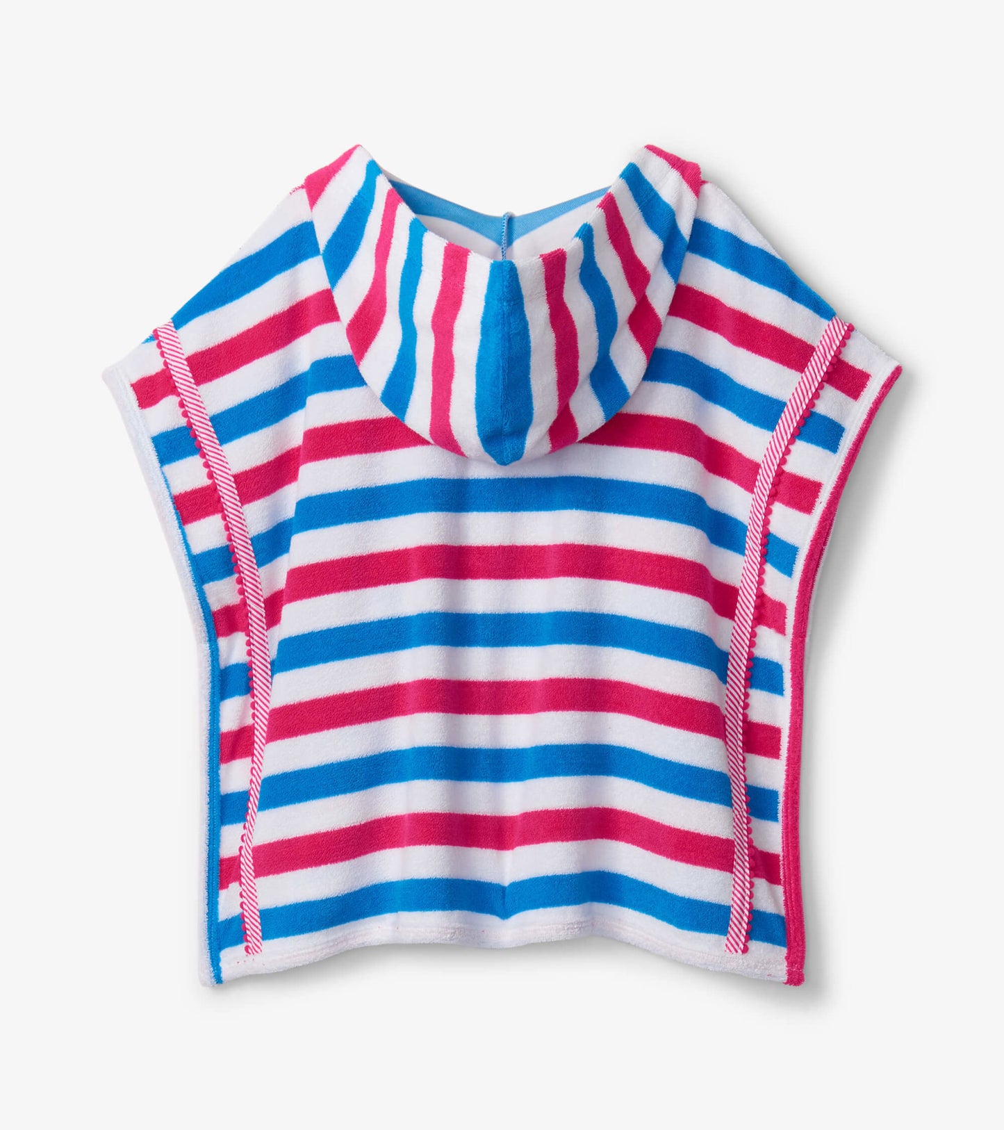 Rainbow Beach Stripes Terry Hooded Cover-up