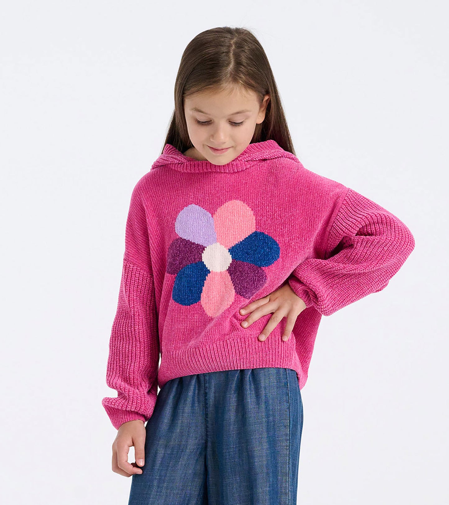 Girls Flower Power Hoodie