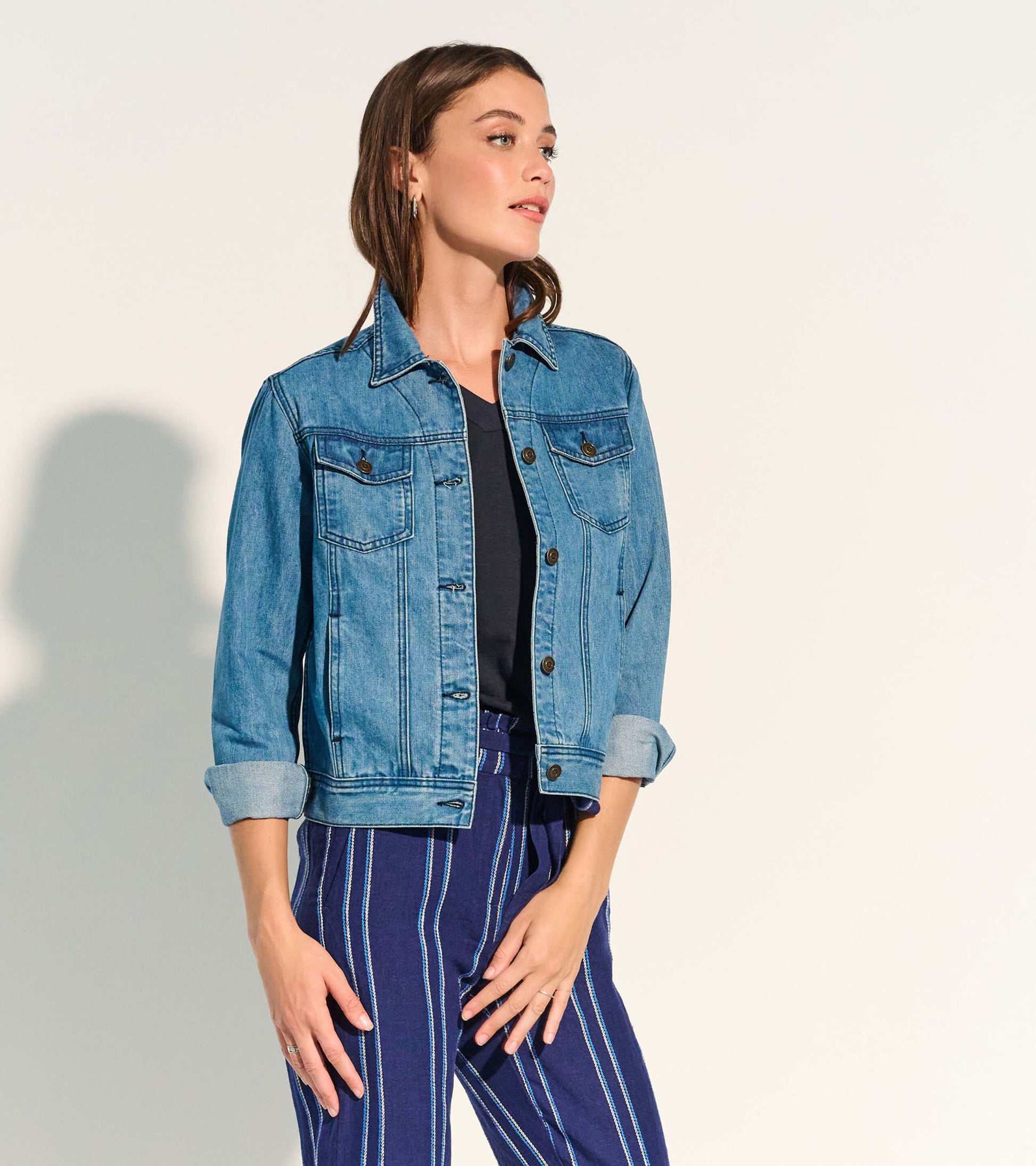 Embroidered Denim Jacket S Embroidered Denim Jacket S