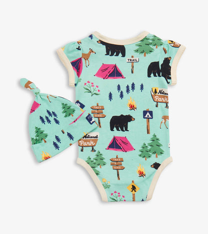 Tree Hugger Baby Bodysuit With Hat