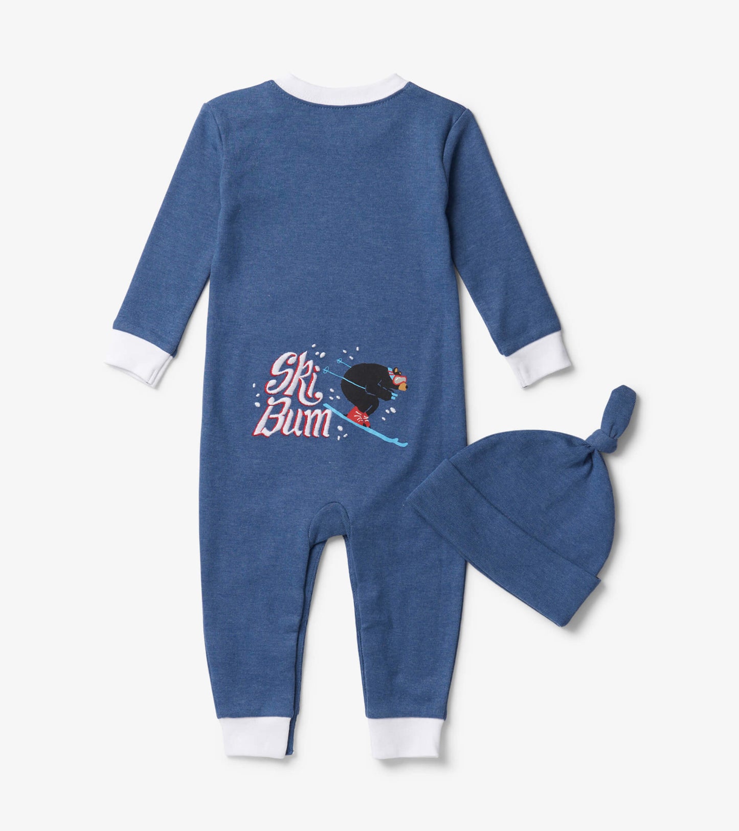 Wild About Skiing Baby Coverall with Hat