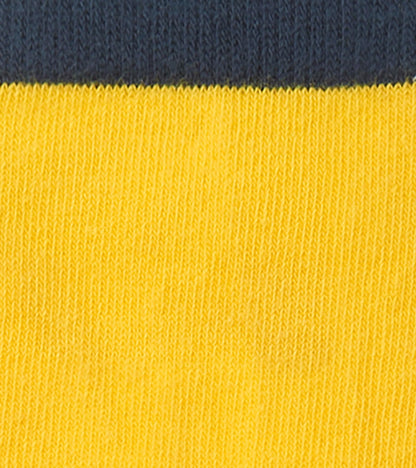 Kids Yellow & Navy Crew Socks