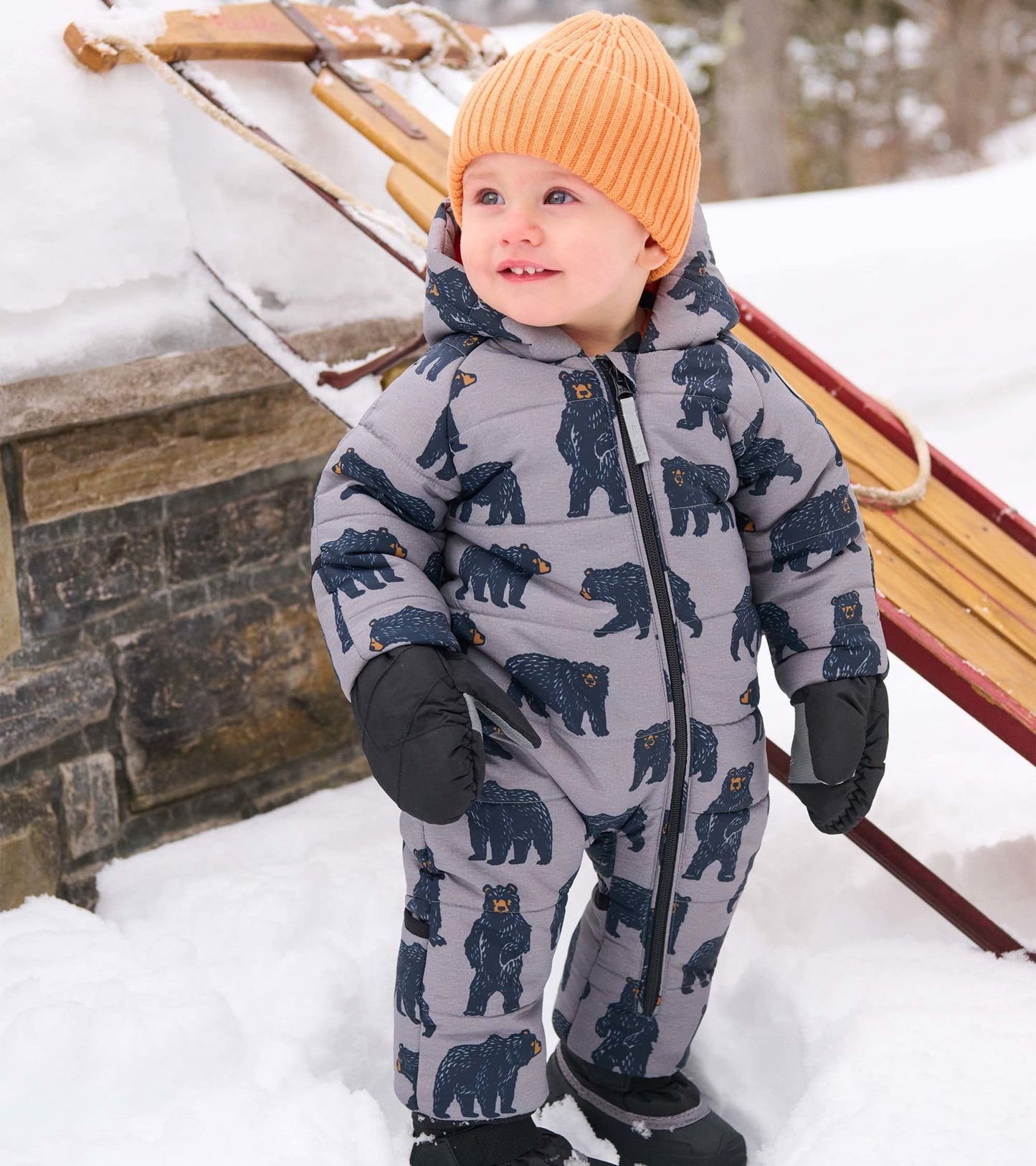 Wild Bears Baby Snowsuit