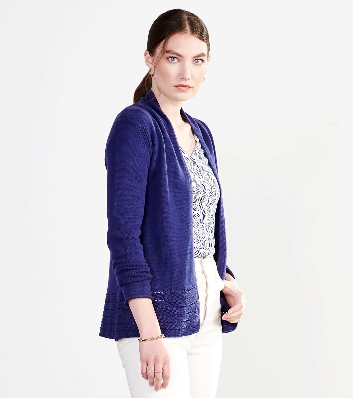 Rachel Cardigan - Patriot Blue