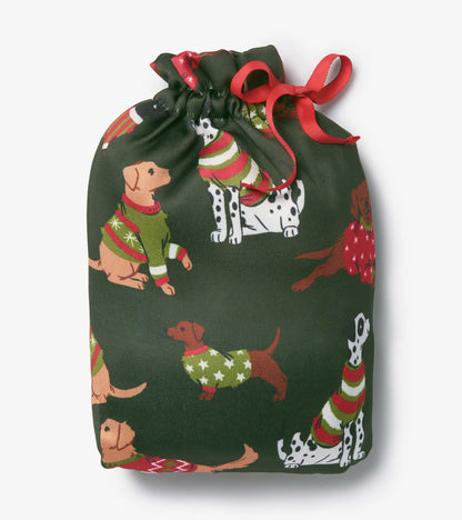 Woofing Christmas Reusable Gift Bag Set