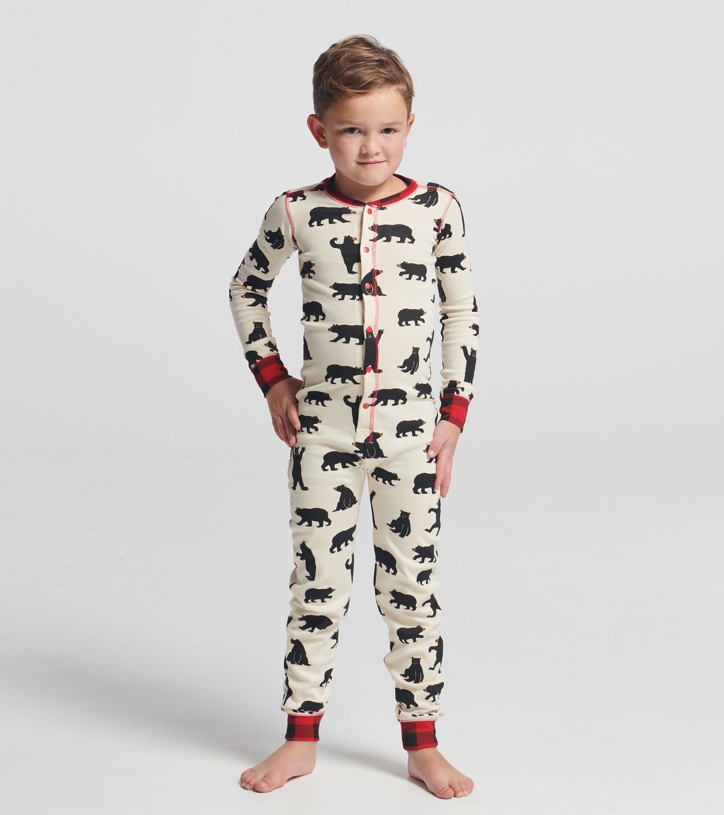 Black Bear Kids Union Suit