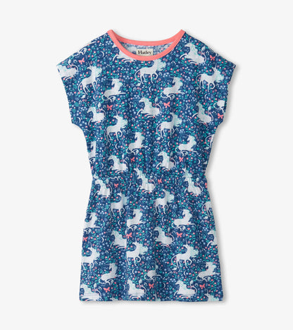 Girls Unicorn Garden Relaxed Dress