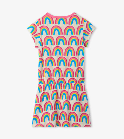 Girls Pretty Rainbows Drop Waist Dress