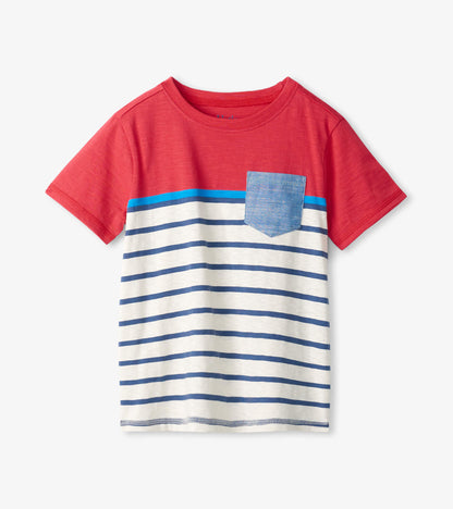 Boys Nautical Sea Side Pocket T-Shirt