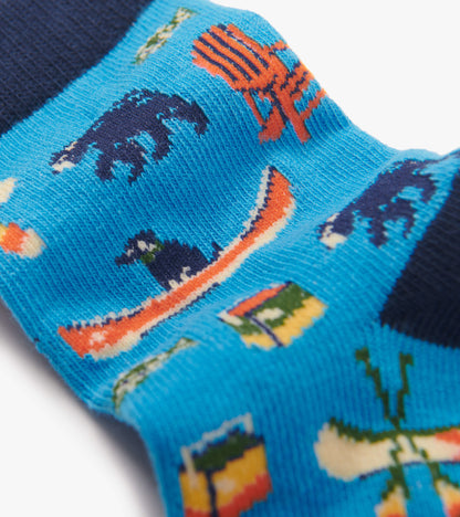 Blue On The Lake Kids Crew Socks