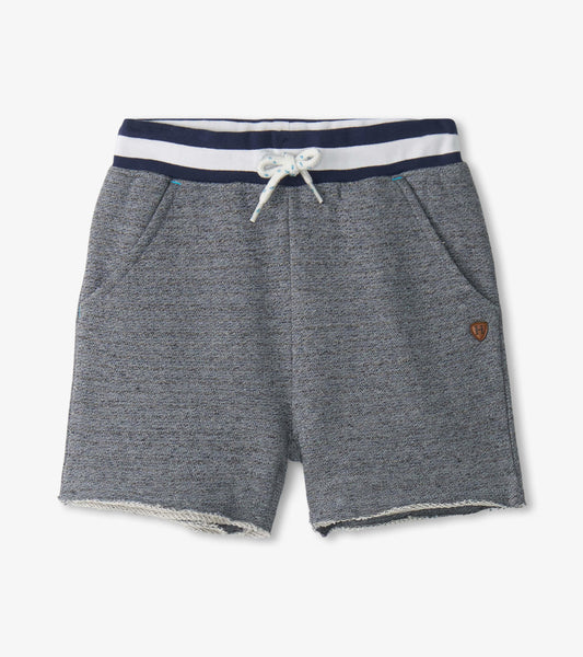 Boys Flame Blue Raw Hem Shorts