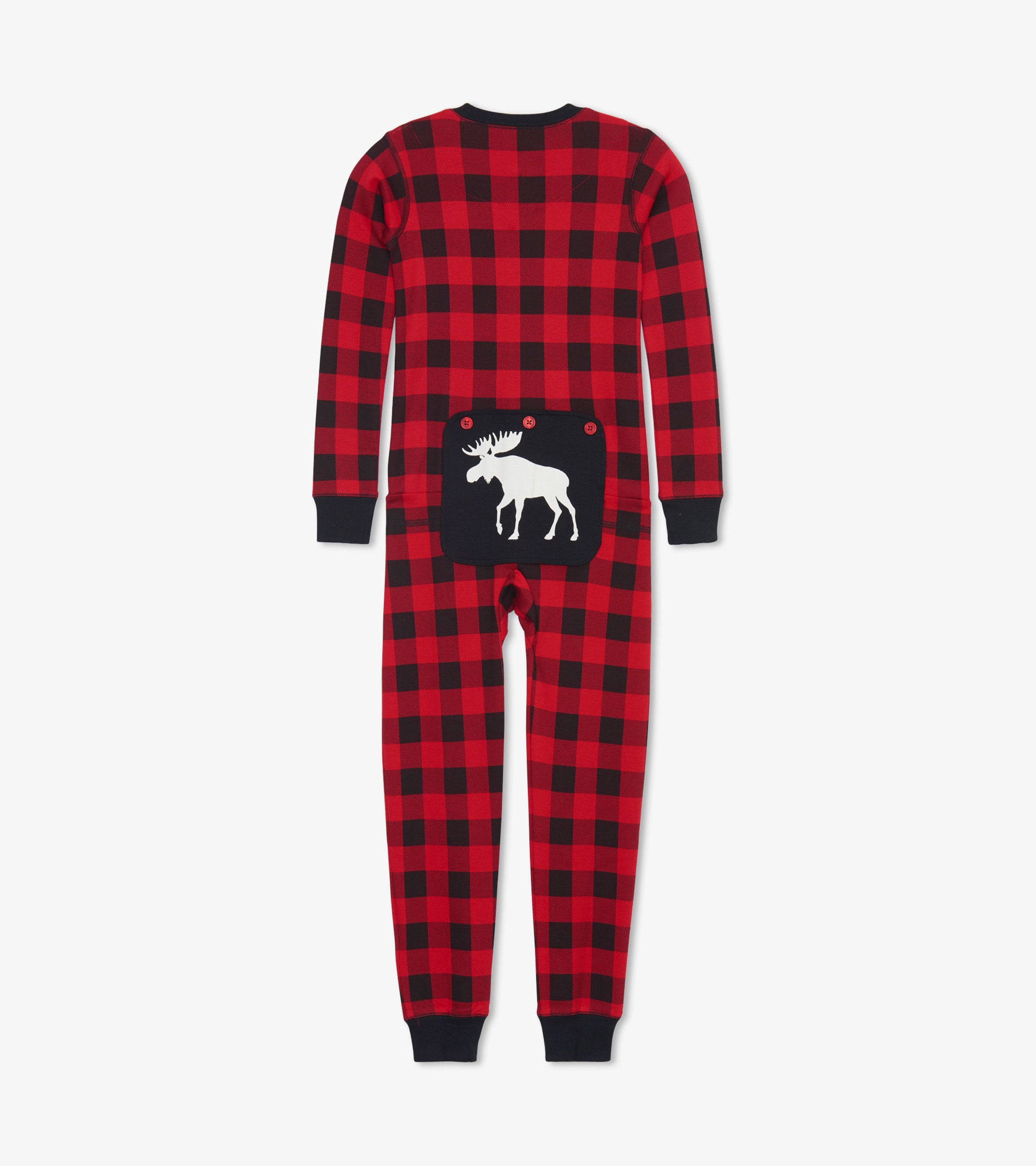 Moose On Plaid Kids Onesie