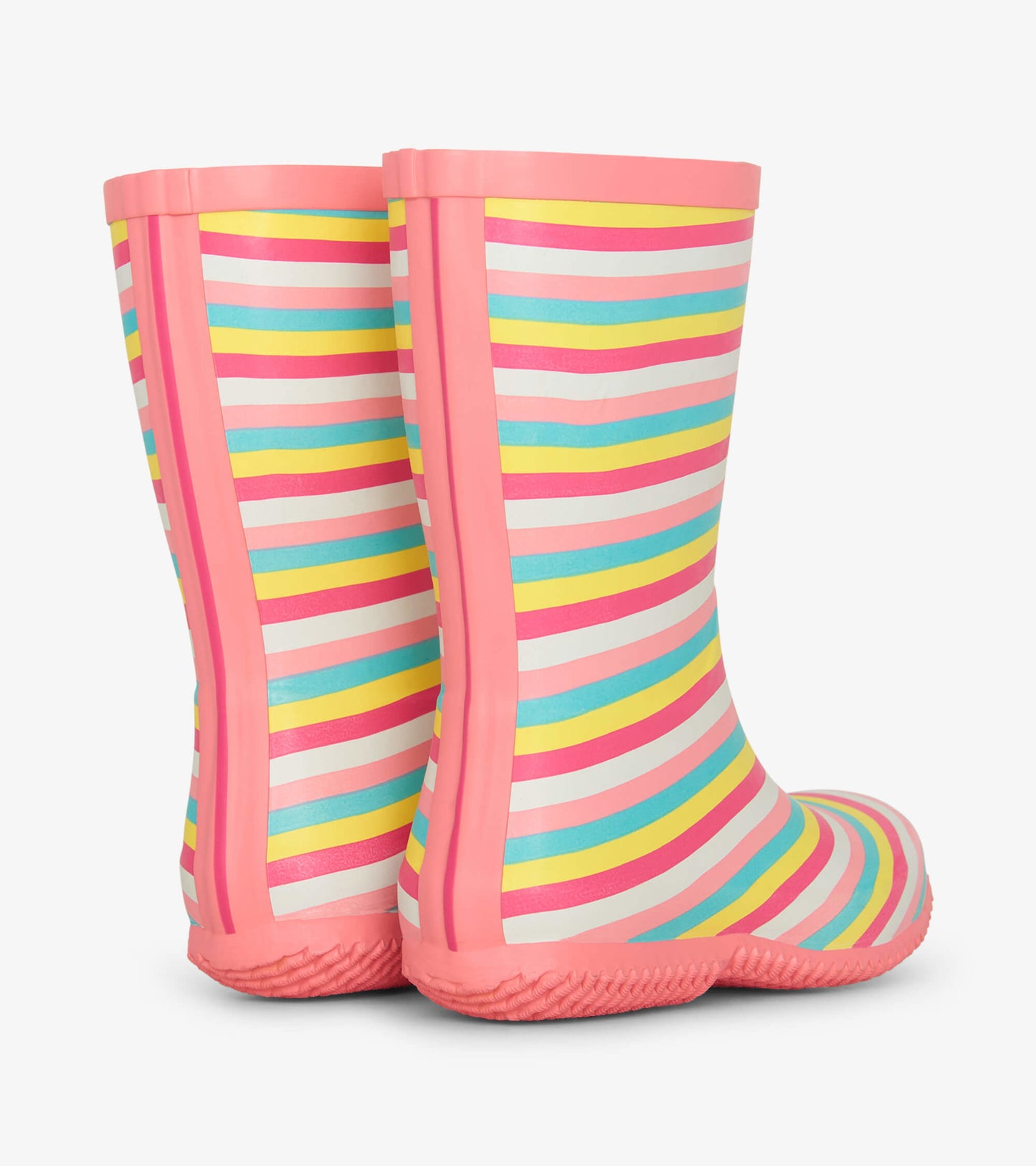 Girls Pretty Stripes Packable Rain Boots