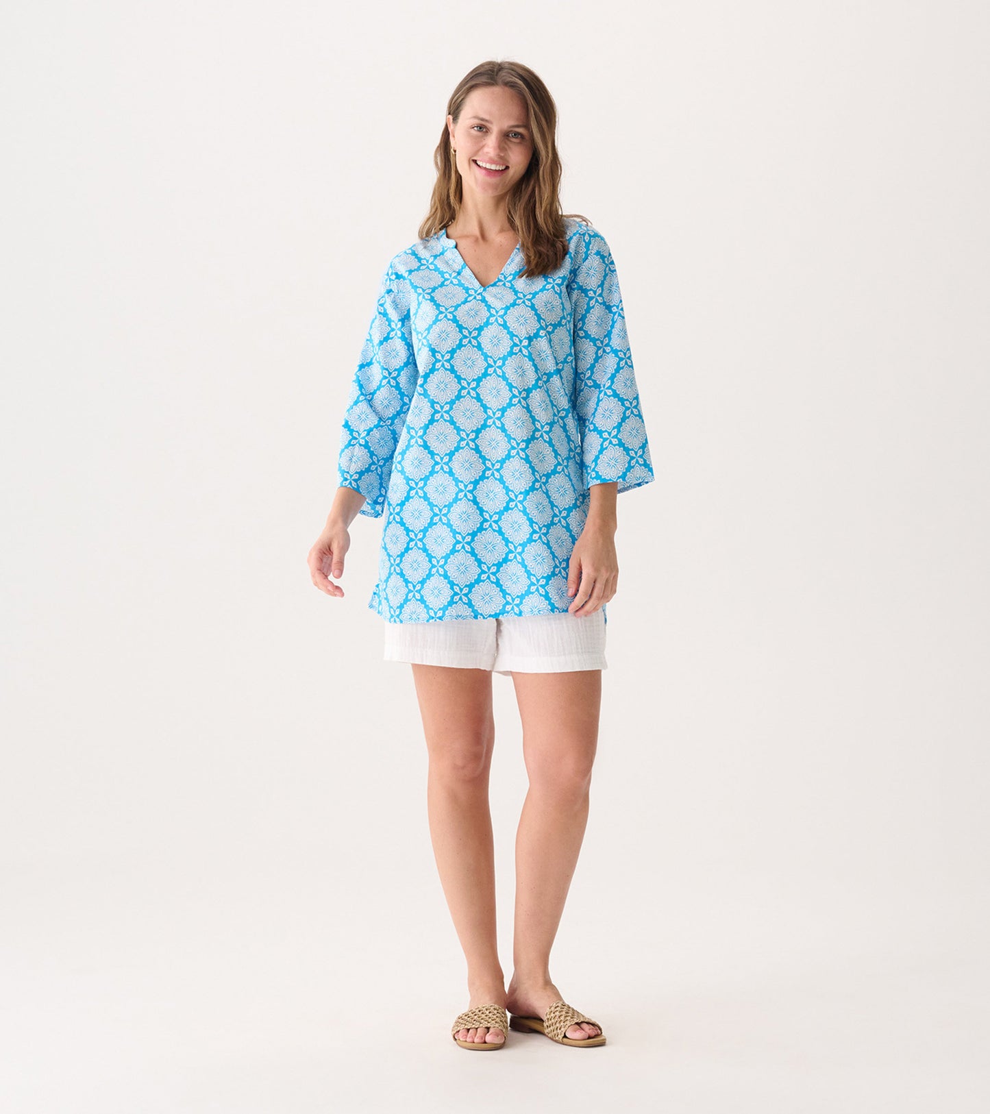 Women's Gradient Flowers Delray Beach Tunic