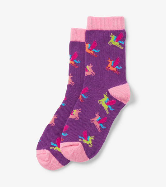 Kids Pretty Unicorn Crew Socks