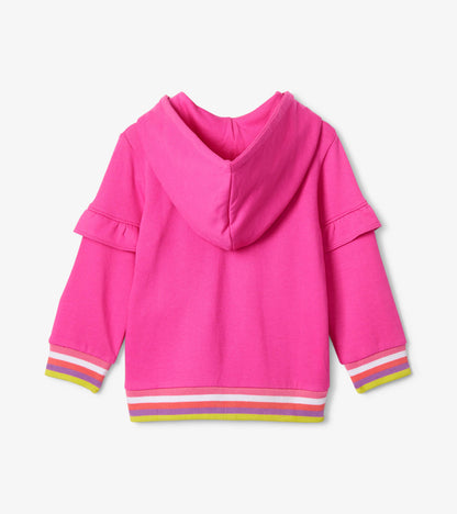 Rainbow Toddler Flutter Sleeve Hoodie