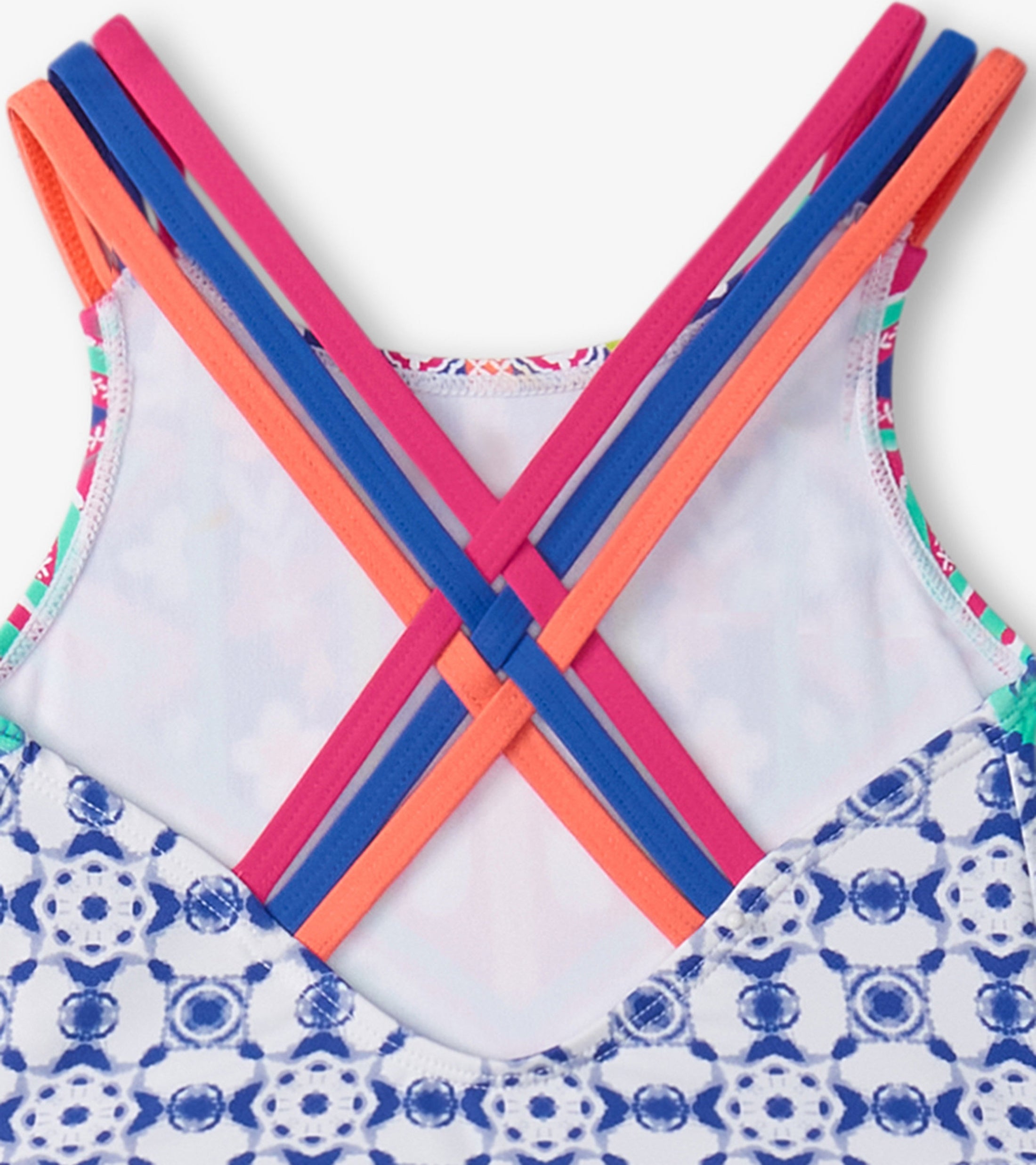KIDS FRILL CROP BIKINI 12-14 NATURES KALEIDOSCOPE