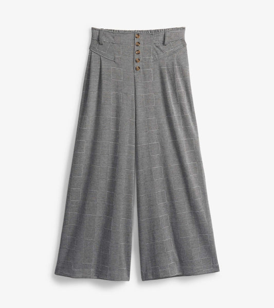 Charlie Wide Leg Pants - Houndstooth