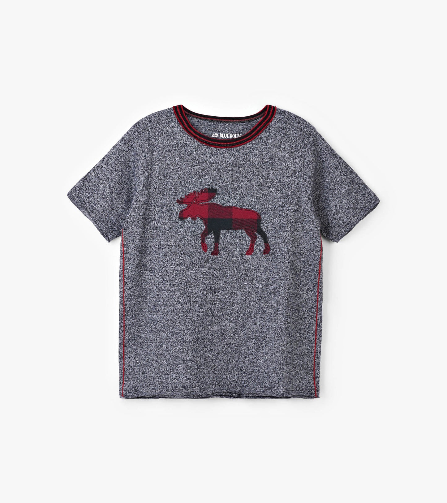 Buffalo Plaid Moose Kids Heritage Tee