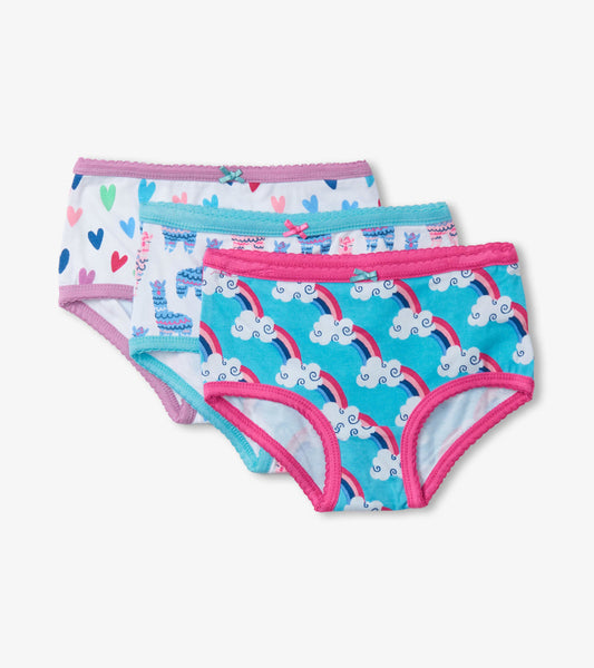 Happy Prints Girls Hipster Underwear 3 Pack