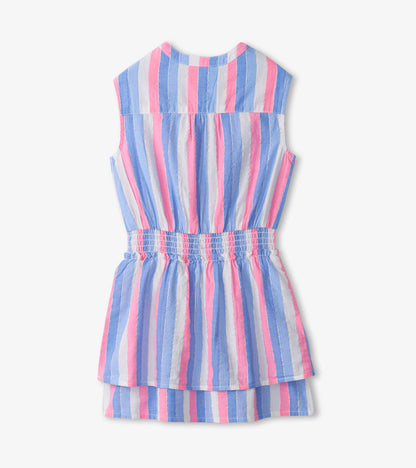 Girls Evening Sky Smocked Waist Dress