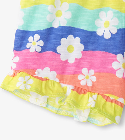 Baby & Toddler Girls Groovy Flowers Ruffle Shorts