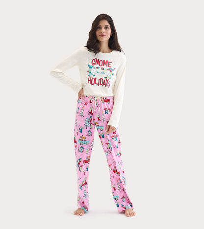 Women's Gnome For The Holidays Jersey Pajama Pants