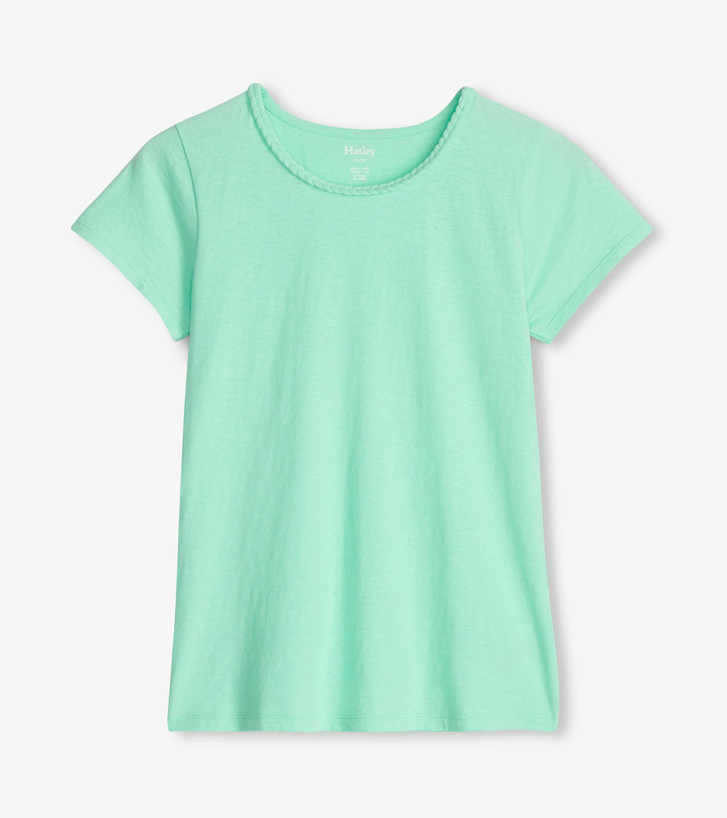 Braided Neck Tee - Ice Green