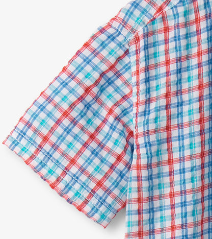 Boys Scuba Check Button Down Shirt