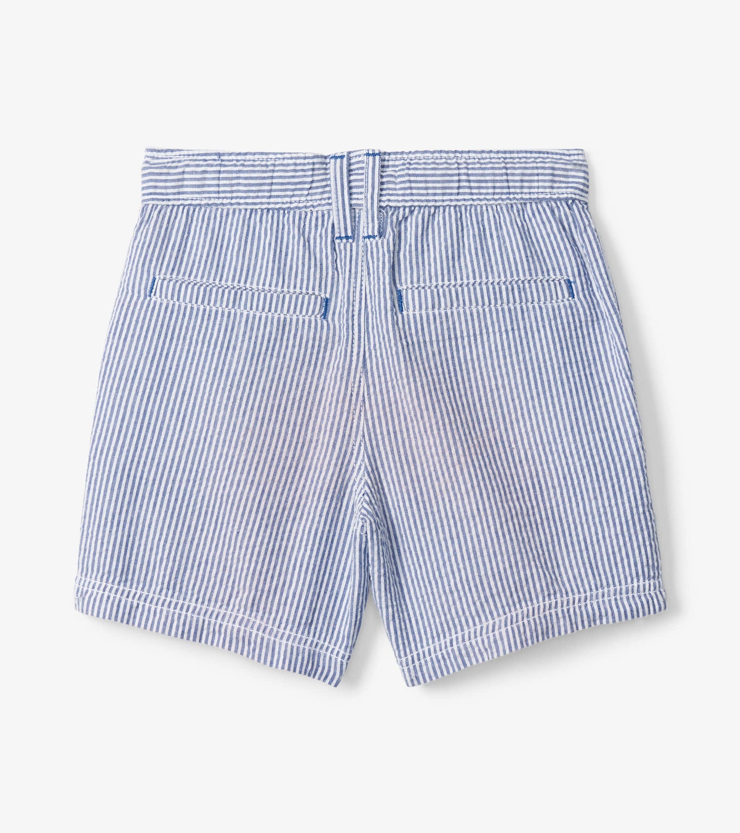 Boys Blue Stripes Woven Shorts