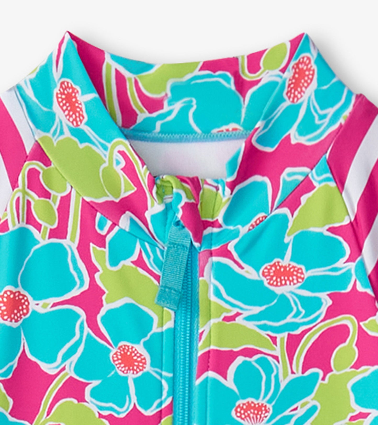 Girls Floating Poppies One-Piece Rashguard