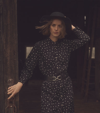 Midi Shirt Dress - Classic Spots
