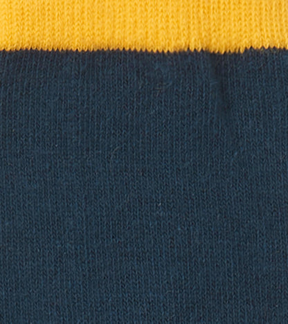 Kids Navy & Yellow Crew Socks