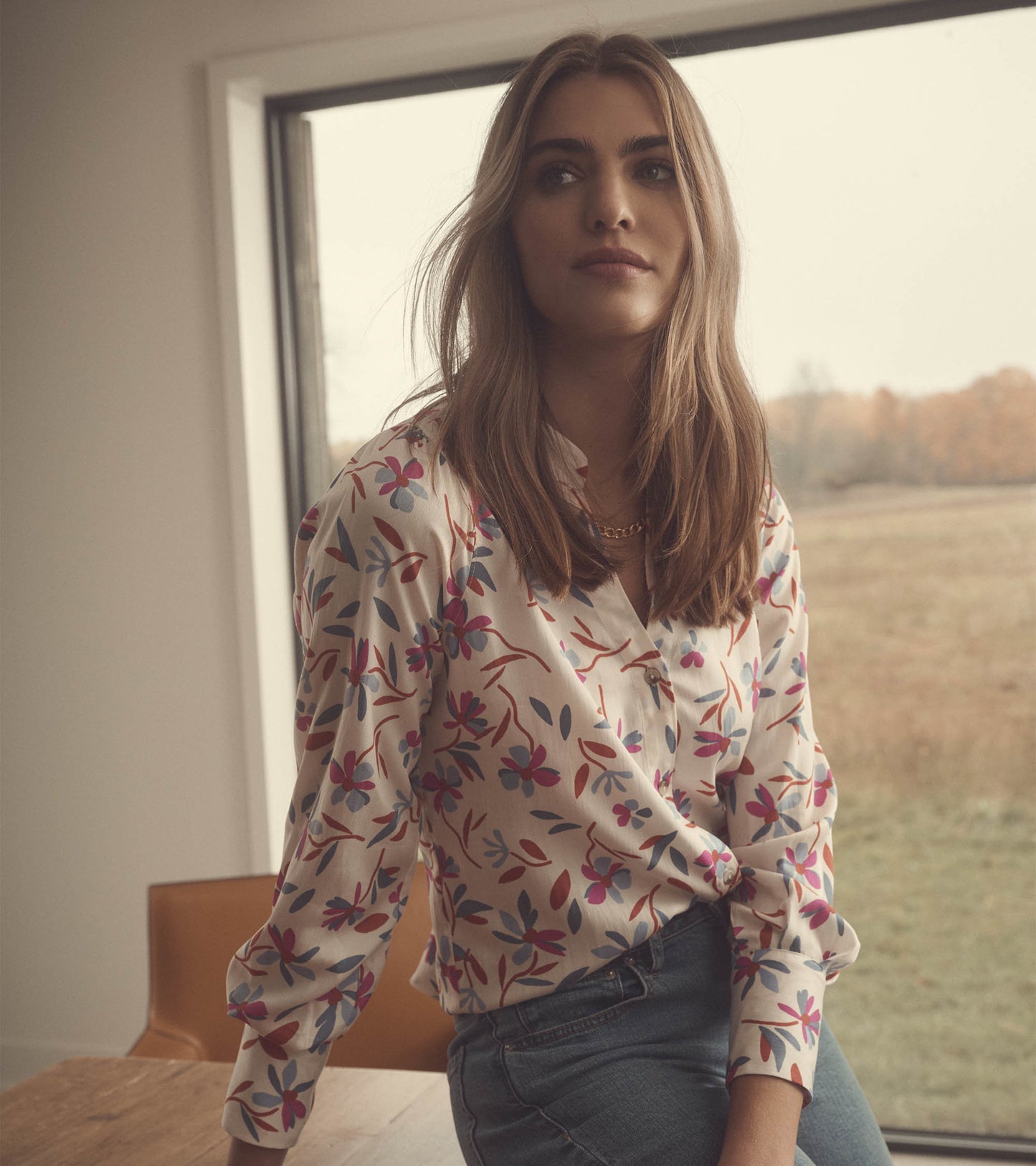 Olivia Blouse - Deconstructed Floral