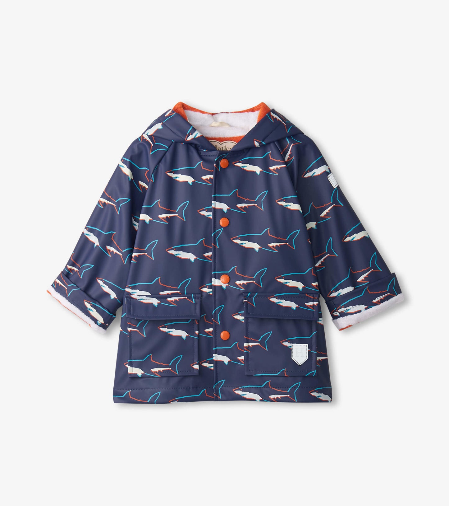 Baby & Toddler Boys Sharks Button-Up Rain Jacket