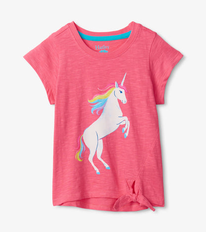 Galloping Unicorn Tie Front Tee