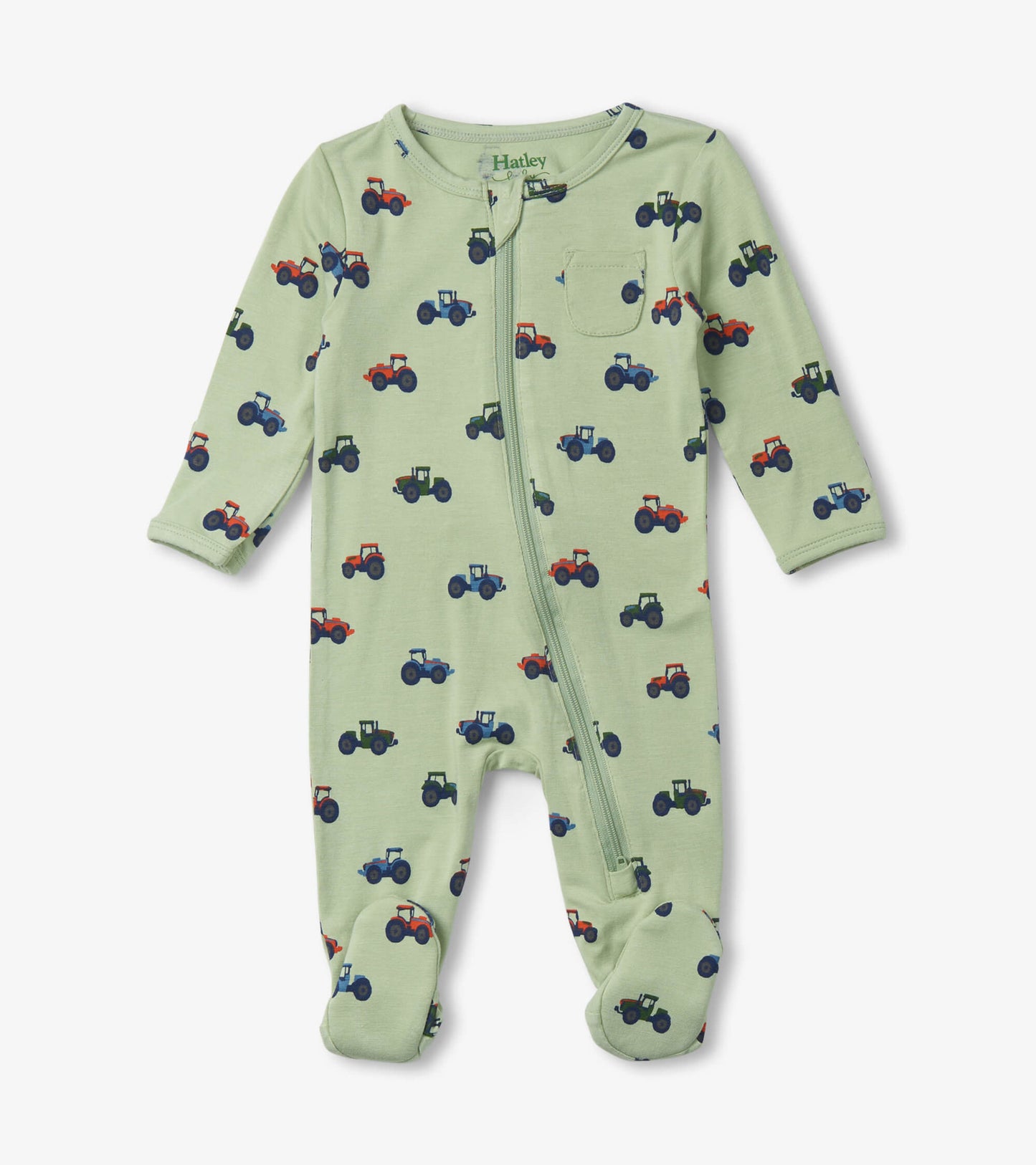 Little Tractors Newborn Zip-Up Footed Sleeper