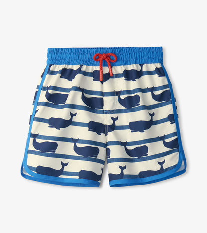 Boys Nautical Whale Swim Shorts