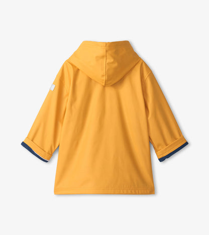 Kids Yellow Zip-Up Rain Jacket