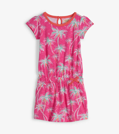 Girls Palm Trees T-Shirt Dress