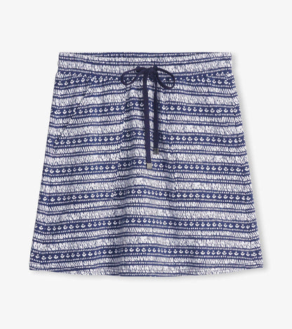 Christine Skirt - Blue Brush Stripes